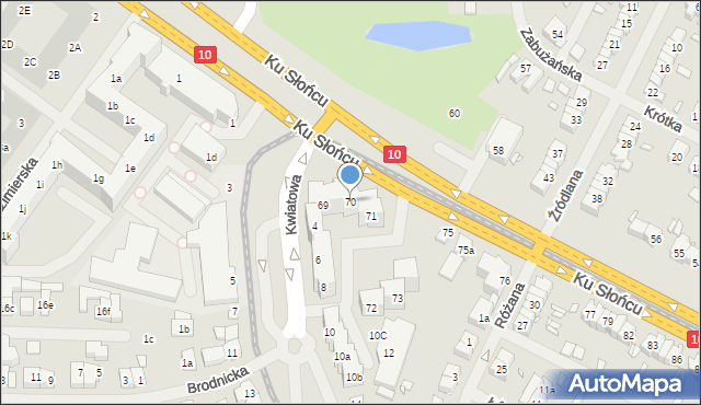 Szczecin, Ku Słońcu, 70, mapa Szczecina