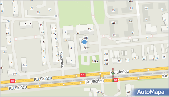 Szczecin, Ku Słońcu, 24, mapa Szczecina