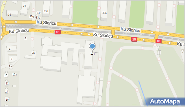 Szczecin, Ku Słońcu, 124, mapa Szczecina