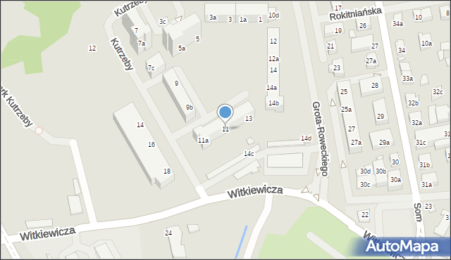 Szczecin, Kutrzeby Tadeusza, gen., 11, mapa Szczecina
