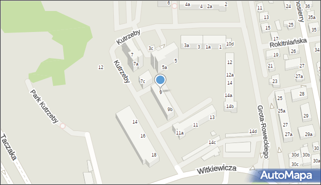 Szczecin, Kutrzeby Tadeusza, gen., 9, mapa Szczecina