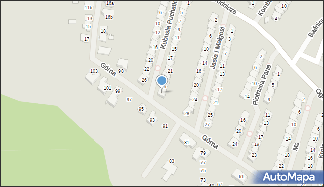 Szczecin, Kubusia Puchatka, 27, mapa Szczecina