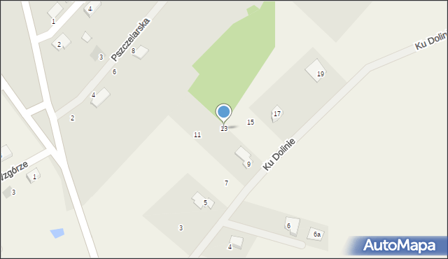 Szczyglice, Ku Dolinie, 13, mapa Szczyglice
