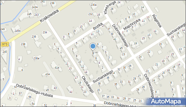 Tarnów, Kuzdrzała Adama, 8, mapa Tarnów