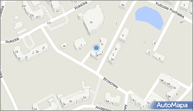 Tczew, Kubusia Puchatka, 1a, mapa Tczew