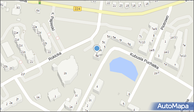 Tczew, Kubusia Puchatka, 5a, mapa Tczew