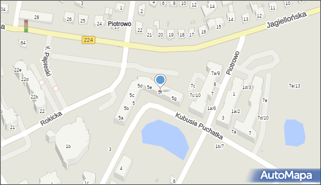 Tczew, Kubusia Puchatka, 5f, mapa Tczew