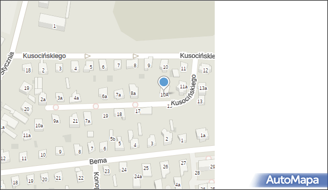 Tczew, Kusocińskiego Janusza, 10B, mapa Tczew