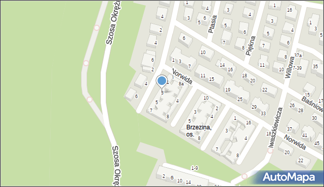 Toruń, Kuncewiczowej Marii, 3, mapa Torunia