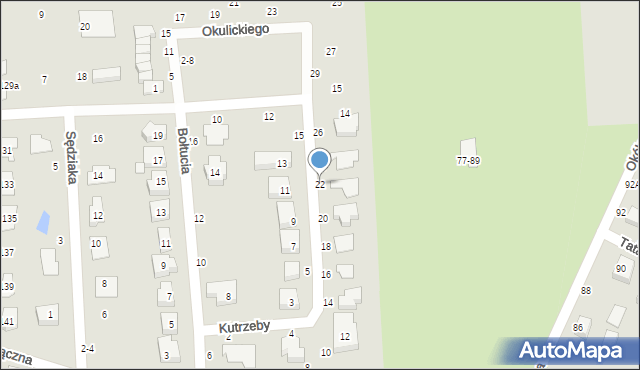 Toruń, Kutrzeby Tadeusza, gen., 22, mapa Torunia