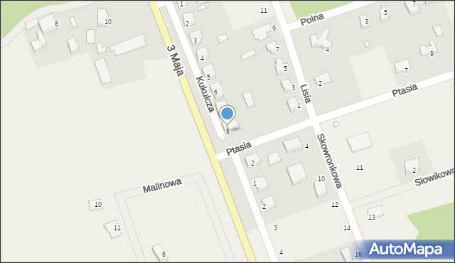 Trzebiechów, Kukułcza, 8, mapa Trzebiechów