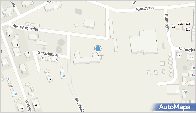 Tupadły, Kuracyjna, 2, mapa Tupadły