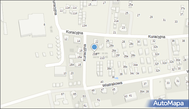 Tupadły, Kuracyjna, 21B, mapa Tupadły