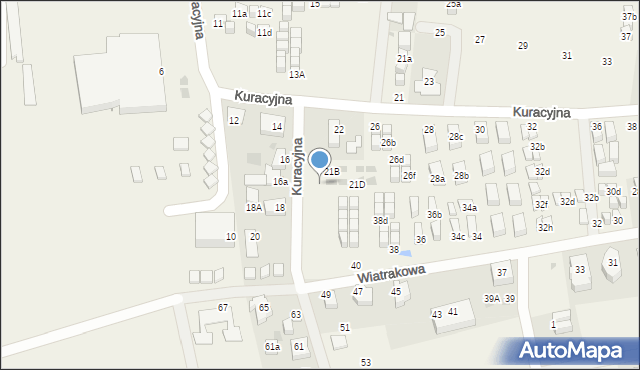 Tupadły, Kuracyjna, 24, mapa Tupadły