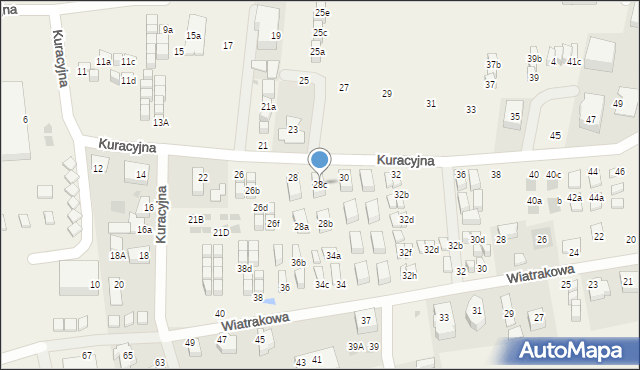 Tupadły, Kuracyjna, 28c, mapa Tupadły