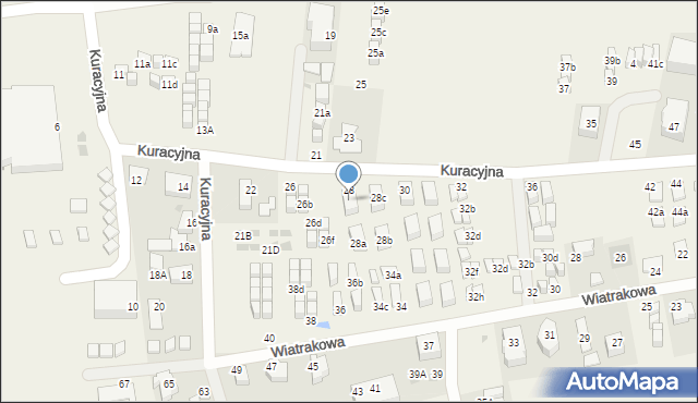 Tupadły, Kuracyjna, 28d, mapa Tupadły