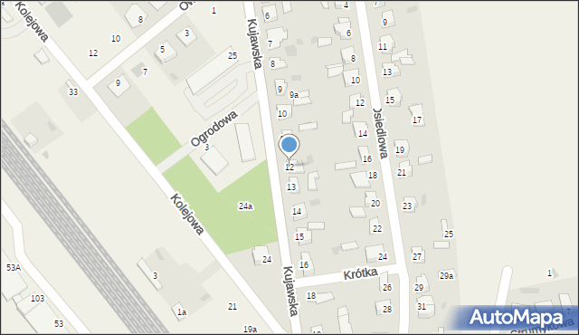Waganiec, Kujawska, 12, mapa Waganiec