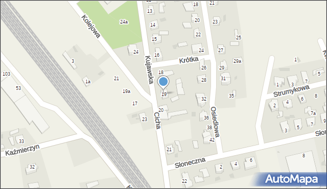 Waganiec, Kujawska, 19, mapa Waganiec