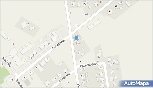 Waganiec, Kujawska, 1A, mapa Waganiec