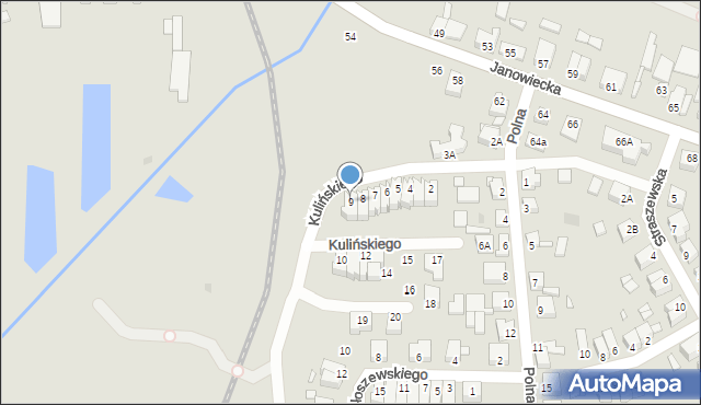 Wągrowiec, Kulińskiego Stanisława, 9, mapa Wągrowiec