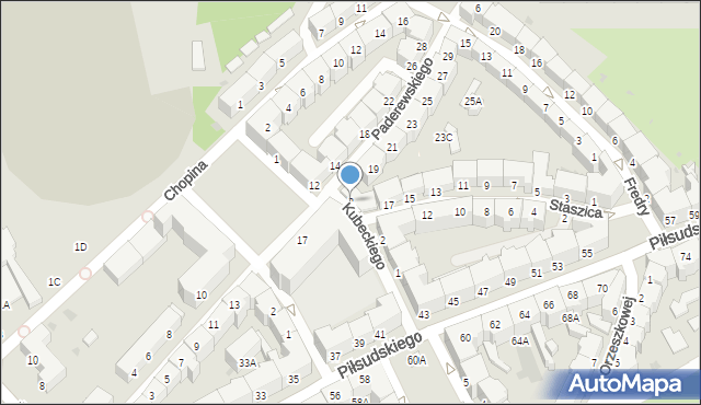 Wałbrzych, Kubeckiego Stanisława, 3, mapa Wałbrzycha