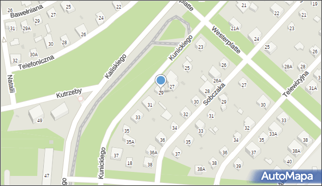 Warszawa, Kunickiego Stanisława, 29, mapa Warszawy