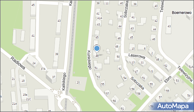 Warszawa, Kunickiego Stanisława, 49, mapa Warszawy