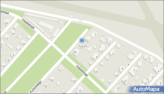 Warszawa, Kunickiego Stanisława, 5, mapa Warszawy