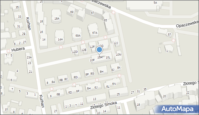 Warszawa, Kurhan, 10H, mapa Warszawy