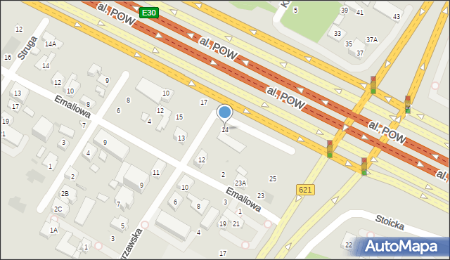 Warszawa, Kurzawska, 14, mapa Warszawy