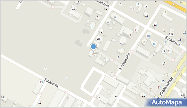 Warszawa, Kurzawska, 1A, mapa Warszawy