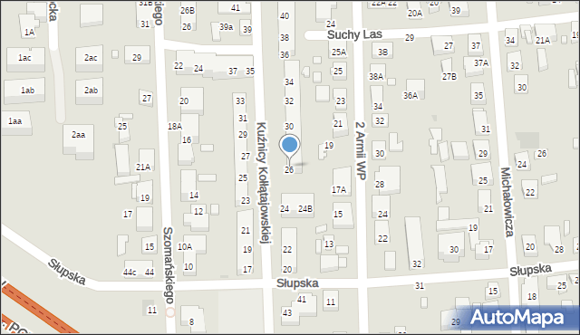 Warszawa, Kuźnicy Kołłątajowskiej, 26, mapa Warszawy