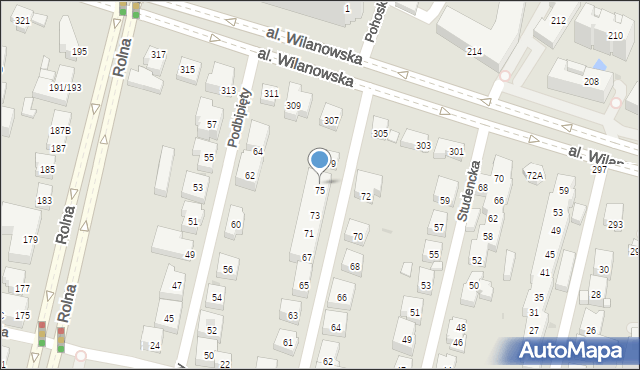 Warszawa, Kurpińskiego Karola, 75A, mapa Warszawy