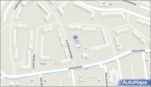 Warszawa, Kuratowskiego Kazimierza, 2a, mapa Warszawy