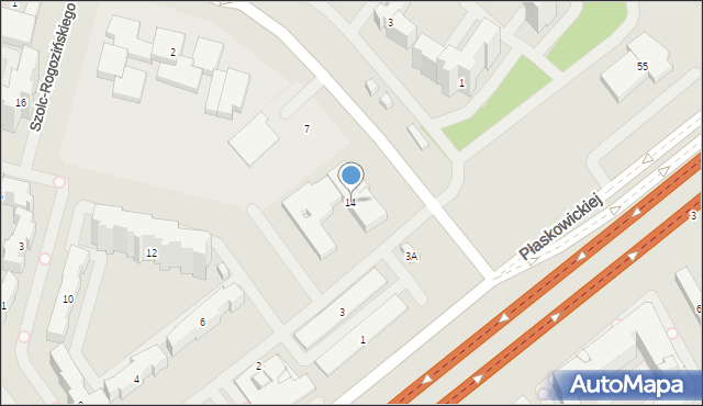 Warszawa, Kulczyńskiego Stanisława, 14, mapa Warszawy