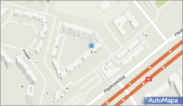 Warszawa, Kulczyńskiego Stanisława, 6, mapa Warszawy