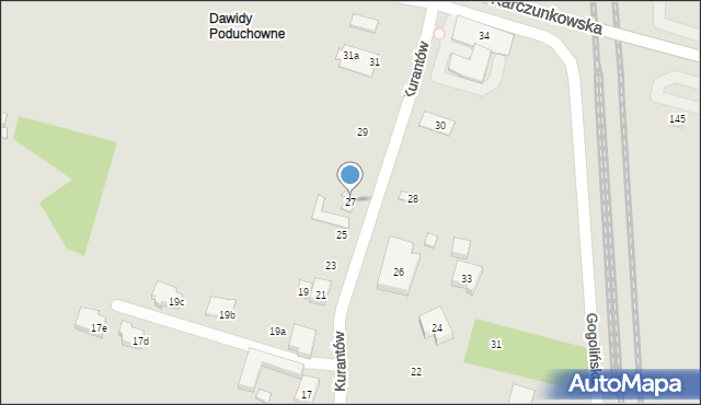 Warszawa, Kurantów, 27, mapa Warszawy