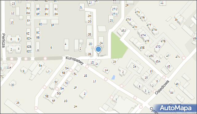 Warszawa, Kuropatwy, 1c, mapa Warszawy