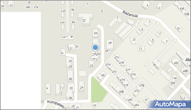Warszawa, Kuropatwy, 2T/2, mapa Warszawy