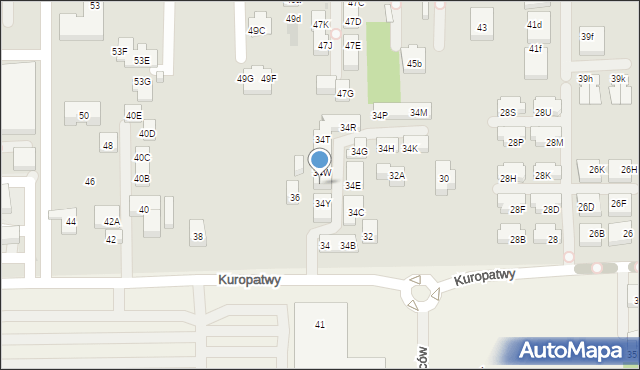Warszawa, Kuropatwy, 34X, mapa Warszawy