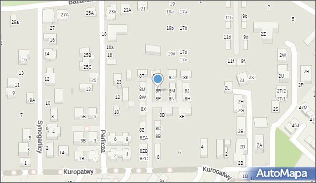Warszawa, Kuropatwy, 8R, mapa Warszawy
