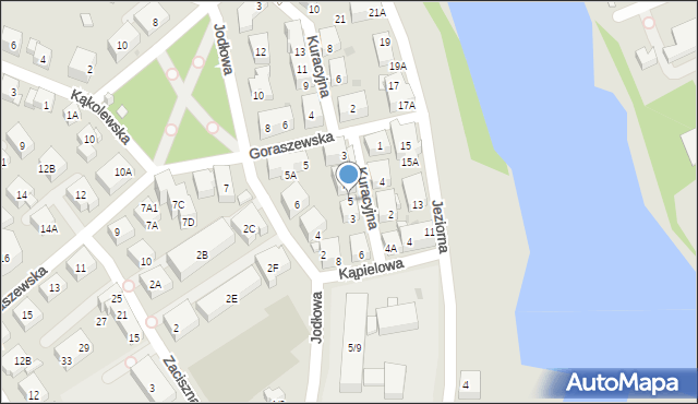 Warszawa, Kuracyjna, 5, mapa Warszawy