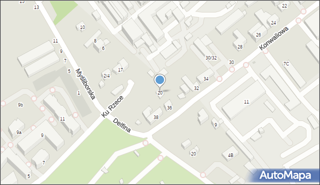 Warszawa, Ku Rzece, 20, mapa Warszawy