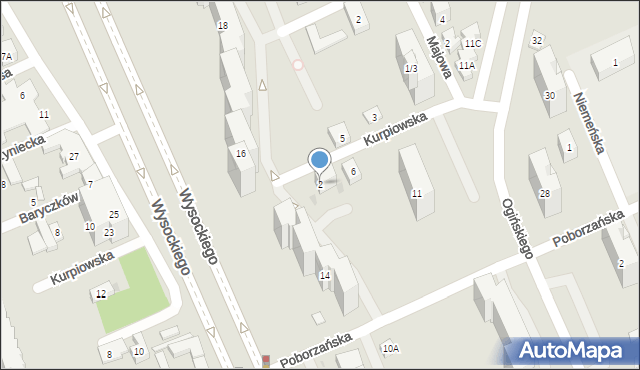 Warszawa, Kurpiowska, 2, mapa Warszawy