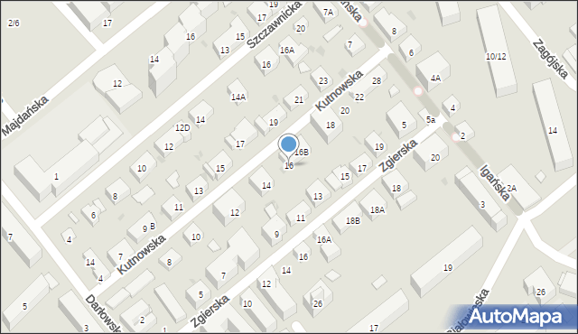 Warszawa, Kutnowska, 16, mapa Warszawy