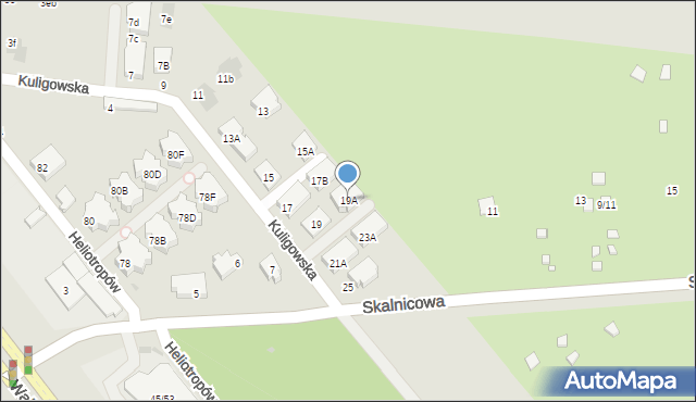 Warszawa, Kuligowska, 19A, mapa Warszawy