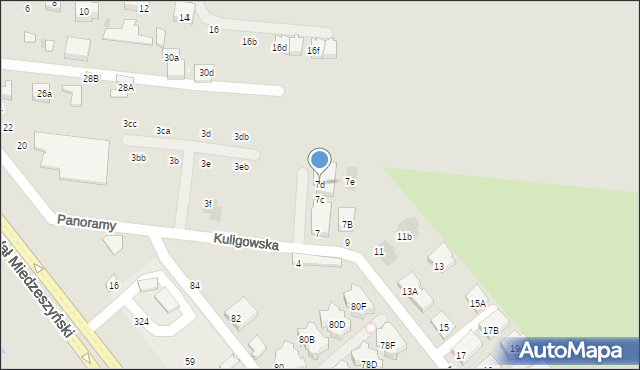 Warszawa, Kuligowska, 7d, mapa Warszawy