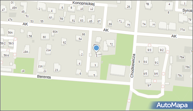 Warszawa, Kubusia Puchatka, 1, mapa Warszawy