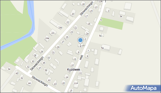 Widawa, Kuziówek, 4, mapa Widawa