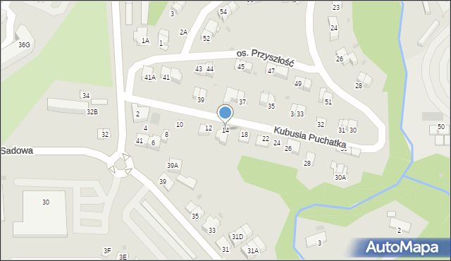 Wieliczka, Kubusia Puchatka, 14, mapa Wieliczka